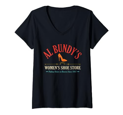 Al Bundy's Schuhgeschäft für Damen Putting Schuhe Vintage T-Shirt mit V-Ausschnitt von Al Bundy's Women's Shoe Store Putting Shoes