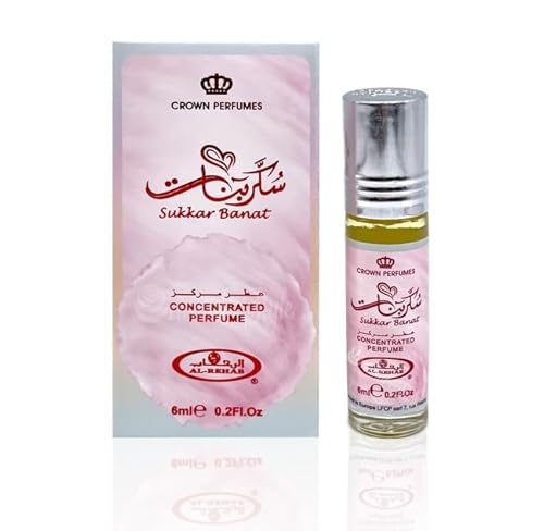 Al Rehab Concentrated Perfume 6 ml - Sukkar Banat Parfümöl Misk Parfum Duft für Herren & Damen Moschus von Al Rehab