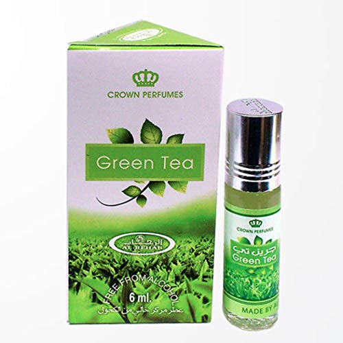 Almizcle Al Rehab Green Tea Eau de Parfum, 6 ml, 100 % Öl von Al Rehab