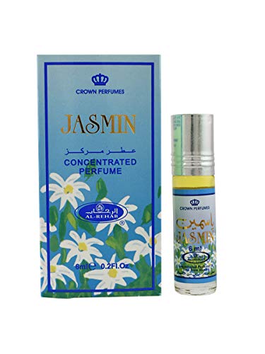Jasmin von Al Rehab, Parfüm-Duftroller mit Attaröl, alkoholfrei, 6 ml von Al Rehab