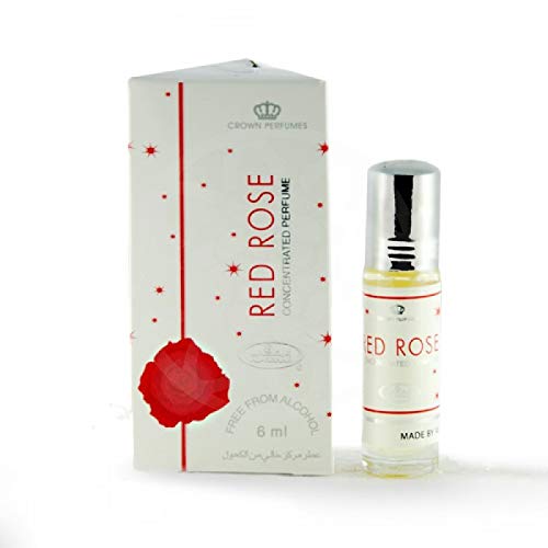 Moschus Parfüm Al Rehab Red Rose 6ml 100% Öl + 1 Bakhoor Al Zahra von Al Rehab