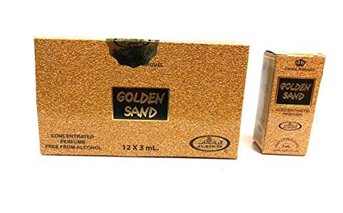 Al Rehab Golden Sand Parfum-Öl, Moschusduft, 100 % Öl, 3 ml, 12er-Pack von Al-Rehab
