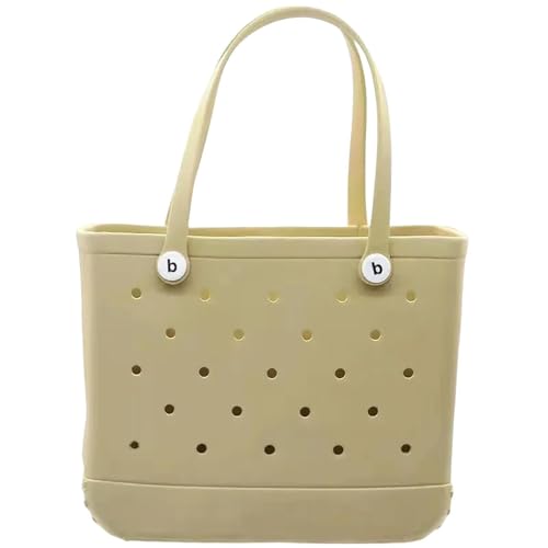 AlHECE Schulrucksack Beach Bogg Bag Gummi Gummi wasserdichte Korb Große Kapazität Sommerlager Schulter Handtasche Frauen Einkaufstaschen Einkaufsbeutel-35X30X12Cm-Khaki AlHECE Schulrucksack Beach Bogg Bag Gummi Gummi wasserdichte Korb Große Kapazität Sommerlager Schulter Handtasche Frauen Einkaufstaschen Einkaufsbeutel-35X30X12Cm-Khaki von AlHECE