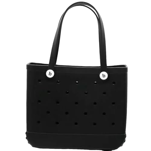 AlHECE Schulrucksack Beach Bogg Bag Gummi Gummi wasserdichte Korb Große Kapazität Sommerlager Schulter Handtasche Frauen Einkaufstaschen Einkaufsbeutel-35X30X12Cm-Schwarz AlHECE Schulrucksack Beach Bogg Bag Gummi Gummi wasserdichte Korb Große Kapazität Sommerlager Schulter Handtasche Frauen Einkaufstaschen Einkaufsbeutel-35X30X12Cm-Schwarz von AlHECE
