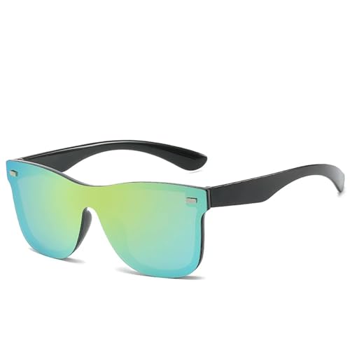 AlHECE Sonnenbrille Ein Stück Trend Persönlichkeit Brillenschutz Reflektierende Rahmenlose Sonnenbrille Uv400-C2 von AlHECE