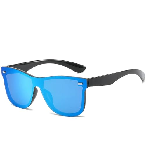 AlHECE Sonnenbrille Ein Stück Trend Persönlichkeit Brillenschutz Reflektierende Rahmenlose Sonnenbrille Uv400-C3 von AlHECE