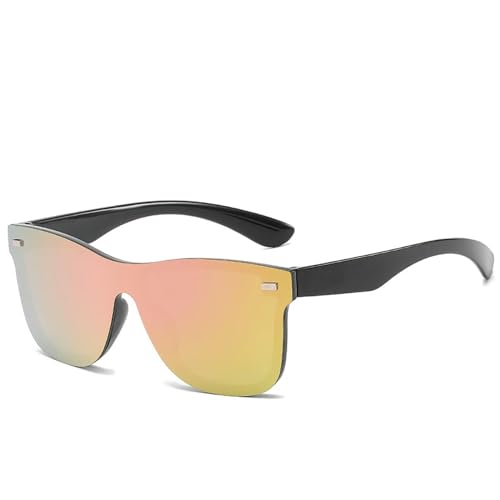 AlHECE Sonnenbrille Ein Stück Trend Persönlichkeit Brillenschutz Reflektierende Rahmenlose Sonnenbrille Uv400-C5 von AlHECE