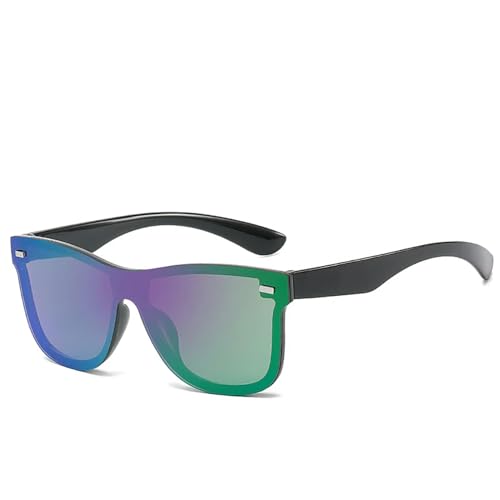 AlHECE Sonnenbrille Ein Stück Trend Persönlichkeit Brillenschutz Reflektierende Rahmenlose Sonnenbrille Uv400-C6 von AlHECE