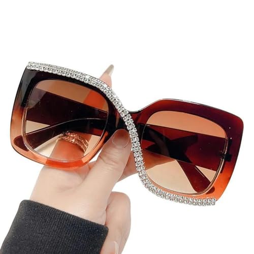 AlHECE Sonnenbrille Frauen Sonnenbrille Großer Rahmen Uv400 Sonnenbrille Pc -Rahmen Outdoor -Dekorationsbrillen Frauen-C von AlHECE