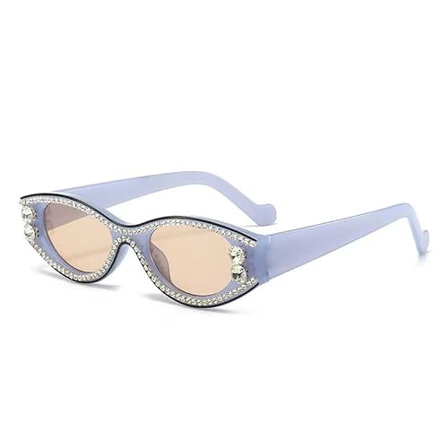 AlHECE Sonnenbrille Große Rahmen Sonnenbrille Uv -Schutz Kristall Sonnenbrille Damen -Diamantgläser Outdoor Sport Sonnenbrille-D von AlHECE