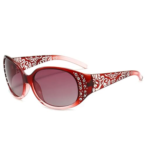 AlHECE Sonnenbrille Polarisierte Sonnenbrille Frauen Retro Design Lady Sun Shades Uv400 Schutz-Rot von AlHECE