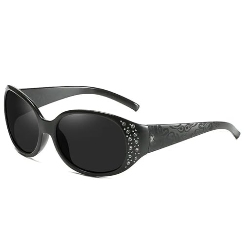 AlHECE Sonnenbrille Polarisierte Sonnenbrille Frauen Retro Design Lady Sun Shades Uv400 Schutz-Schwarz von AlHECE