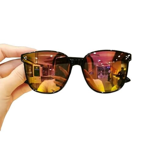 AlHECE Sonnenbrille Runde Sonnenbrille Mädchen Junge Glänzende Beschichtung Doppelfarbe Vintage Sonnenbrille Uv -Schutzbrille Kinderbrille Brille-Mehrfarbig von AlHECE