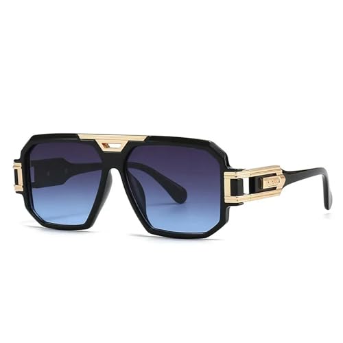AlHECE Sonnenbrille für Herren, Vintage, übergroße Brillen, Herren-Sonnenbrillen, UV400, Fahrbrille, blackblue, A von AlHECE
