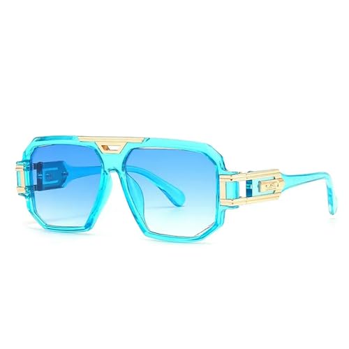 AlHECE Sonnenbrille für Herren, Vintage, übergroße Brillen, Herren-Sonnenbrillen, UV400, Fahrbrille, blau, A von AlHECE