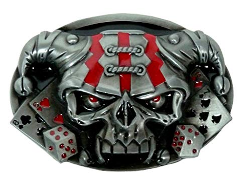 Alaani Skull Totenkopf Gamble Clown Buckle Gürtelschnalle von Alaani