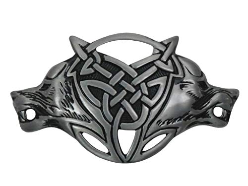 Alaani Viking Doppel Wolf Gürtelschnalle Buckle von Alaani