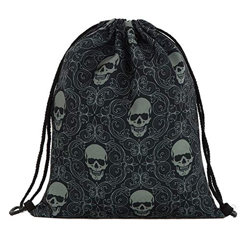 Beutel Tasche Rucksack Turnbeutel Print Skulls Totenköpfe von Alaani