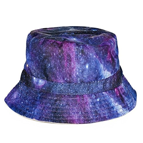 Alaani Fischerhut Bucket Hat Sonnenhut Print Galaxy Stars Sterne Mod.3 von Alaani