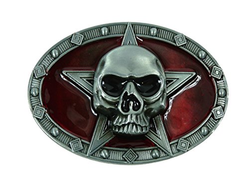 Alaani Skull Totenkopf Stern Gürtelschnalle Buckle von Alaani