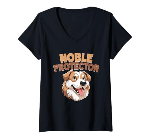Damen Alabai Hund Noble Protector T-Shirt mit V-Ausschnitt Damen Alabai Hund Noble Protector T-Shirt mit V-Ausschnitt von Alabai Hund