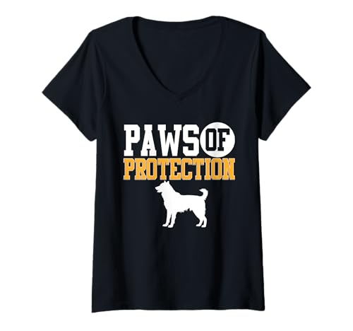 Damen Alabai Hund Paws of Protection T-Shirt mit V-Ausschnitt Damen Alabai Hund Paws of Protection T-Shirt mit V-Ausschnitt von Alabai Hund