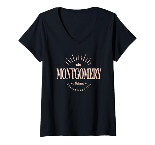 Damen Montgomery, Alabama | Montgomery AL Modern T-Shirt mit V-Ausschnitt Damen Montgomery, Alabama | Montgomery AL Modern T-Shirt mit V-Ausschnitt von Alabama Contemporary Designs