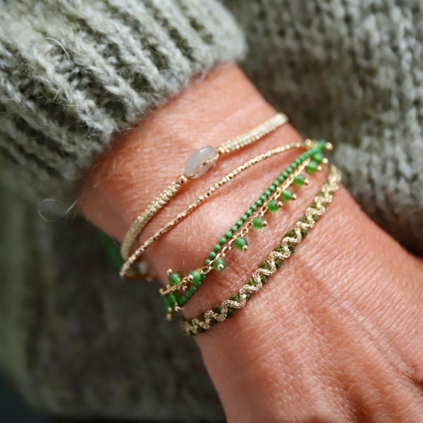 Armband Mit Mehreren Reihenketten Oder Band, Verschiedene Farben Armband Mit Mehreren Reihenketten Oder Band, Verschiedene Farben von AlabridesLezards