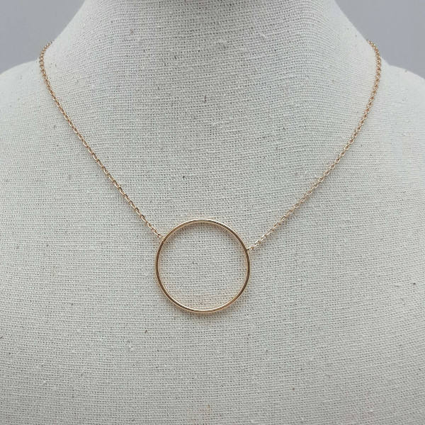 Halskette Mit Einem Silbernen Oder Vergoldeten Ring, Befestigt An Einer Dünnen Kette, Halsband Halskette Mit Einem Silbernen Oder Vergoldeten Ring, Befestigt An Einer Dünnen Kette, Halsband von AlabridesLezards