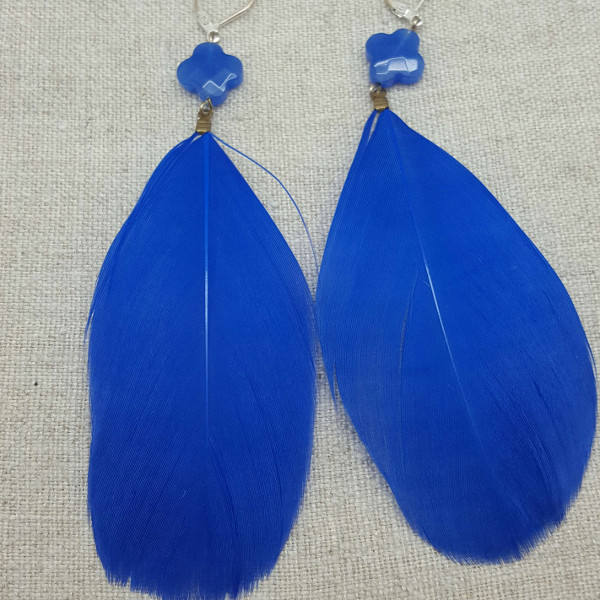 Ohrstecker Feder Und Stein Silbern Finish Ohrstecker Feder Und Stein Silbern Finish von AlabridesLezards