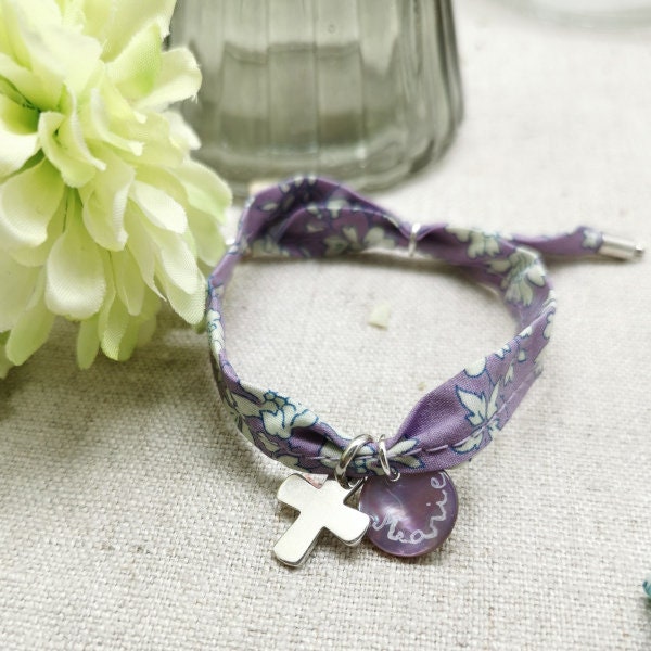 Religiösen Armband Kreuz Silber Oder Vergoldet, Und Liberty Anpassbar Religiösen Armband Kreuz Silber Oder Vergoldet, Und Liberty Anpassbar von AlabridesLezards