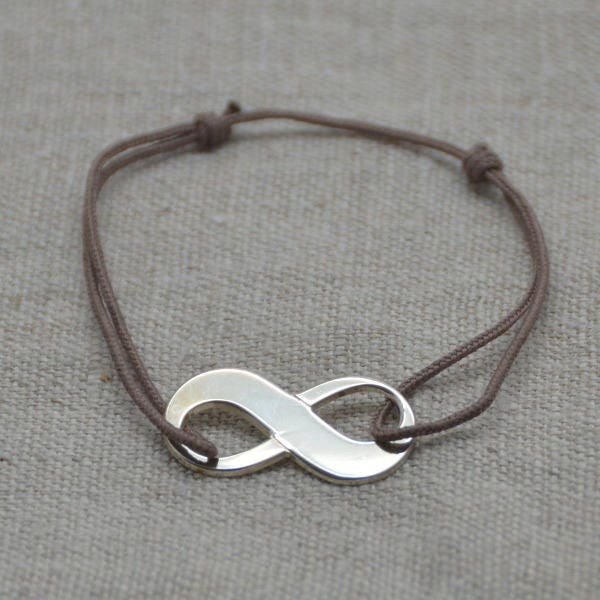 Unendliche Armband Silber Oder Vergoldet Auf Verstellbaren Baumwoll-Link Unendliche Armband Silber Oder Vergoldet Auf Verstellbaren Baumwoll-Link von AlabridesLezards