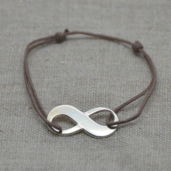 Unendliche Armband Silber Oder Vergoldet Auf Verstellbaren Baumwoll-Link Unendliche Armband Silber Oder Vergoldet Auf Verstellbaren Baumwoll-Link von AlabridesLezards
