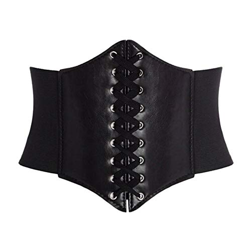 Alacritua Schnürung Breit Korsett Elastische Retro Cinch Waspie Gürtel Taillengürtel Trainer für Gewichtsverlust Außen tragbar Schwarz Weiß Rot, Schwarz Alacritua Schnürung Breit Korsett Elastische Retro Cinch Waspie Gürtel Taillengürtel Trainer für Gewichtsverlust Außen tragbar Schwarz Weiß Rot, Schwarz von Alacritua