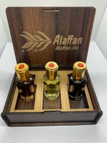 3 x 12 ml Sheikh al oud - Dehn al Oud - Amber Parfümöl von Alaffan