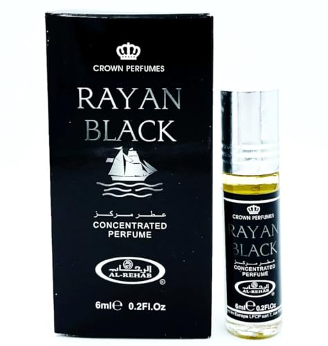 Al-Rehab Rayan Black Parfüm Roll On 6ml Parfümöl Duftöl von Alaffan