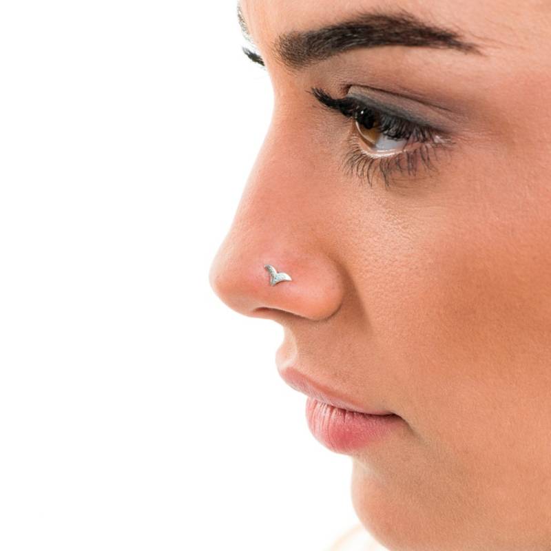Nasenstecker, Silber Nasenschraube, Gold Nasenpiercing, Vogel Nasenring, Knorpel, Tragus, Helix, Turmohrring, Kleine Bolzen von Alagia