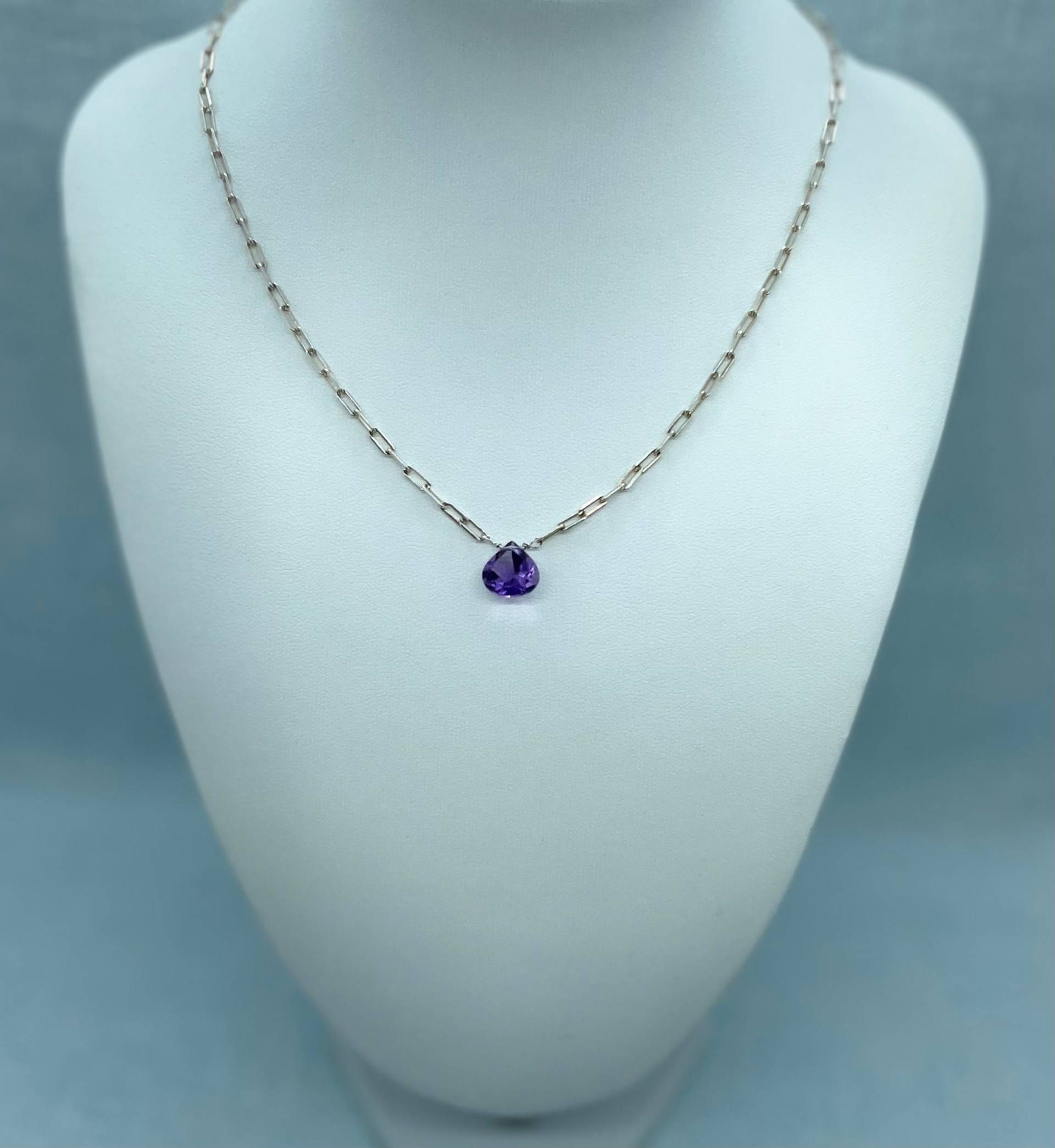 Amethyst Und Silber Halskette, Ihre Amethyst-Halskette, Februar Birthstone Amethyst-Halskette Für Frauen, Lila Frauen Amethyst Und Silber Halskette, Ihre Amethyst-Halskette, Februar Birthstone Amethyst-Halskette Für Frauen, Lila Frauen von Alaiha