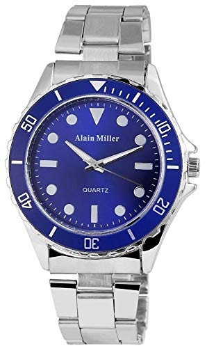 Alain Miller Herrenuhr – Edelstahl Armbanduhr Leuchtzeiger Analog Quarz 2800012 von Alain Miller