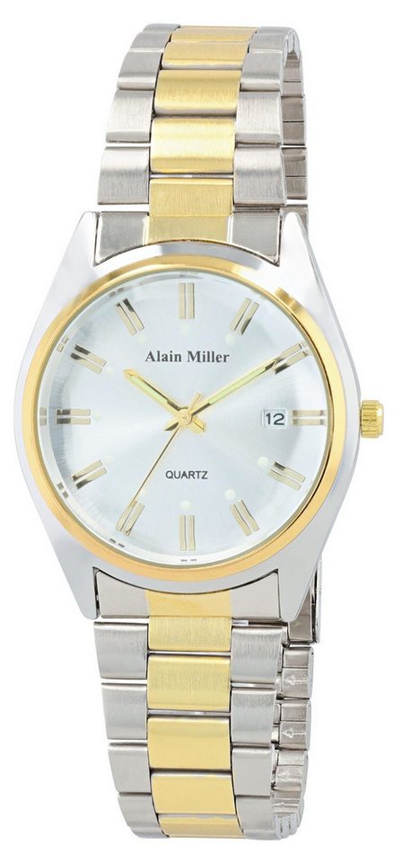 Alain Miller Quarzuhr 2800101 mit Metallband, Datumsanzeige, D:26,5 mm, Basic, Unisex von Alain Miller