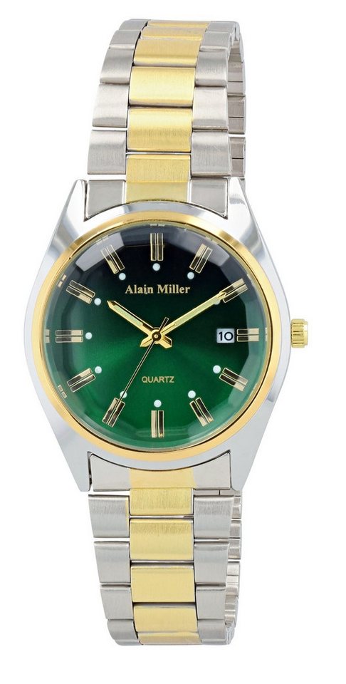 Alain Miller Quarzuhr 2800101 mit Metallband, Datumsanzeige, D:26,5 mm, Basic, Unisex von Alain Miller