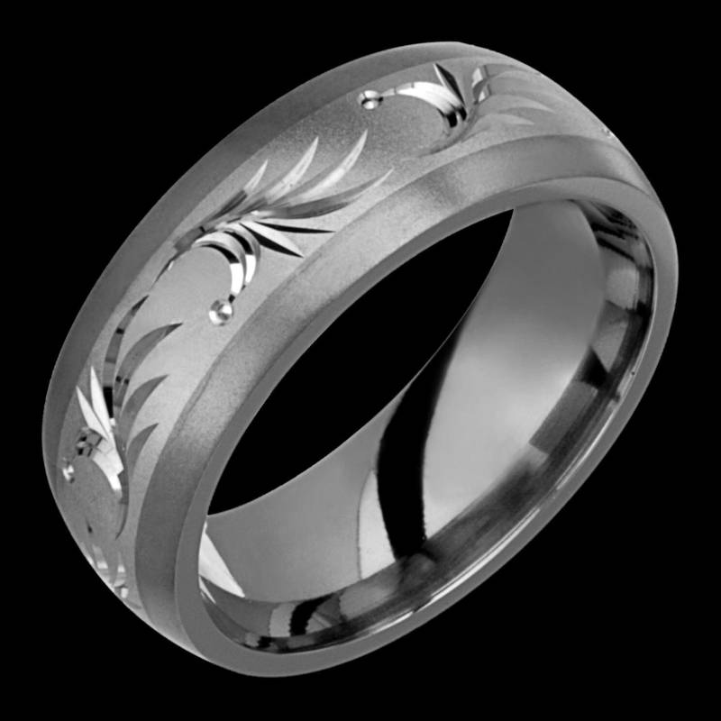 8 Mm Two-Tone Comfort Fit Titanium & 14K Solid Gold | Nicht Verchromt Eheringe Fashion Ring von AlainRaphaelJewelry