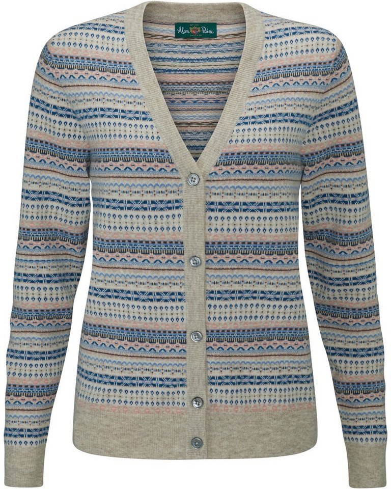 Alan Paine Strickjacke Cardigan Fair Isle von Alan Paine