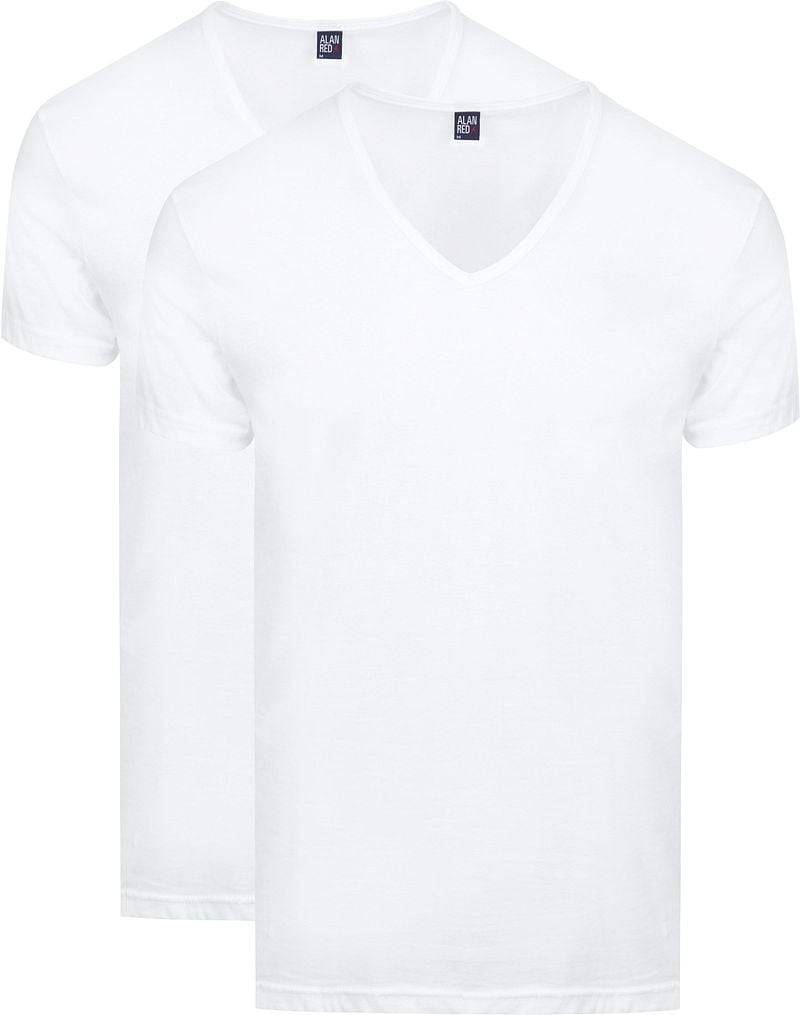 Alan Red  Dean T-Shirt V-Ausschnitt Weiß (2er-Pack) - Größe XXL von Alan Red