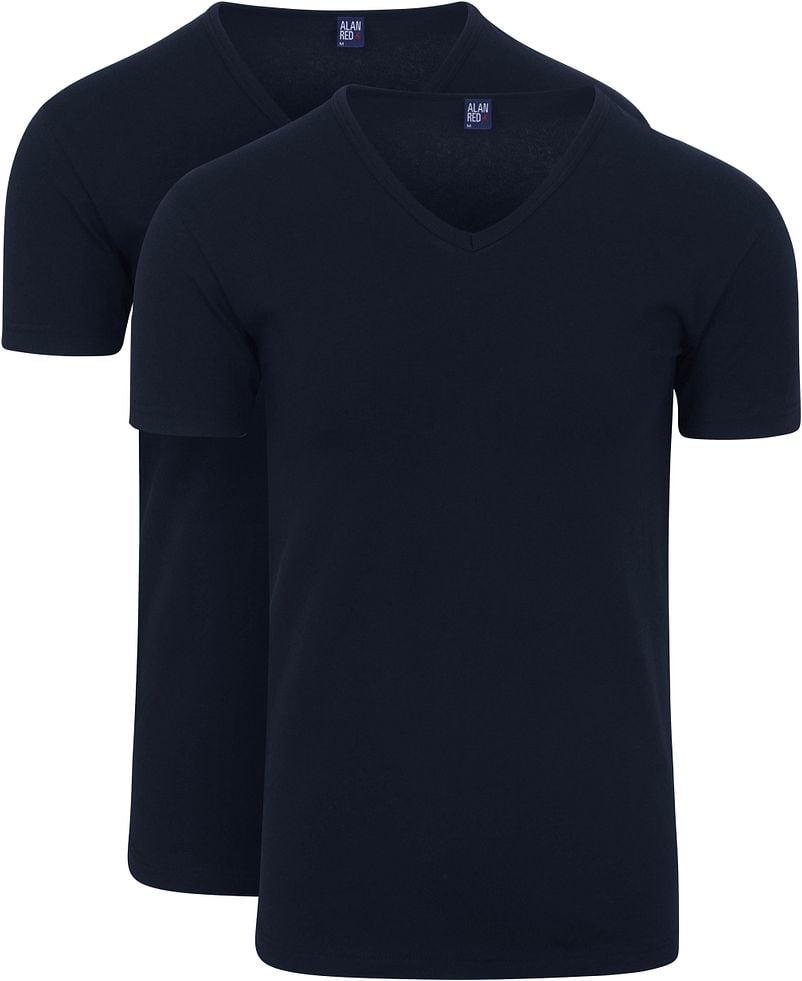 Alan Red Oklahoma Stretch T-Shirt Navy (2er-Pack) - Größe M von Alan Red