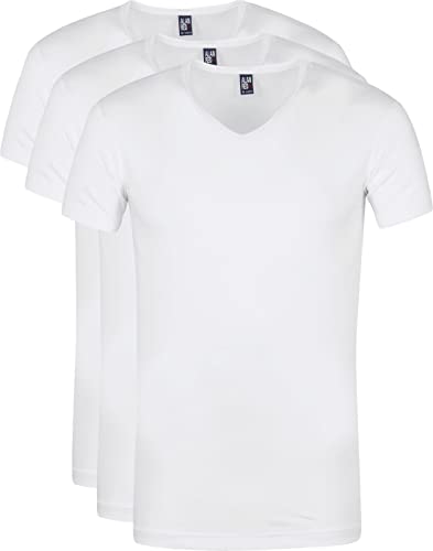 Alan Red Oklahoma Stretch T-Shirt V-Ausschnitt (3er-Pack) - Grösse XL - Herren - Bekleidung - Body-fit - 6681/3 Oklahoma White von Alan Red