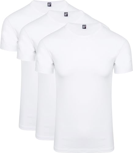 Alan Red Ottawa 3er-Pack U-Ausschnitt Stretch Weiß - Grösse M - Herren - Bekleidung - Body-fit - 6680/3 Ottawa White von Alan Red