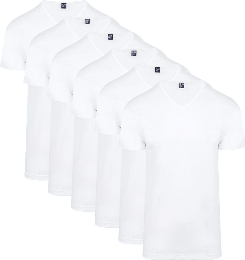 Alan Red T-Shirt V-Ausschnitt Vermont 6er-Pack - Größe L von Alan Red