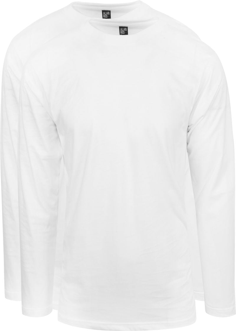 Alan Red T-Shirt Virginia Weiß Longsleeve 2-pack - Größe XXL von Alan Red