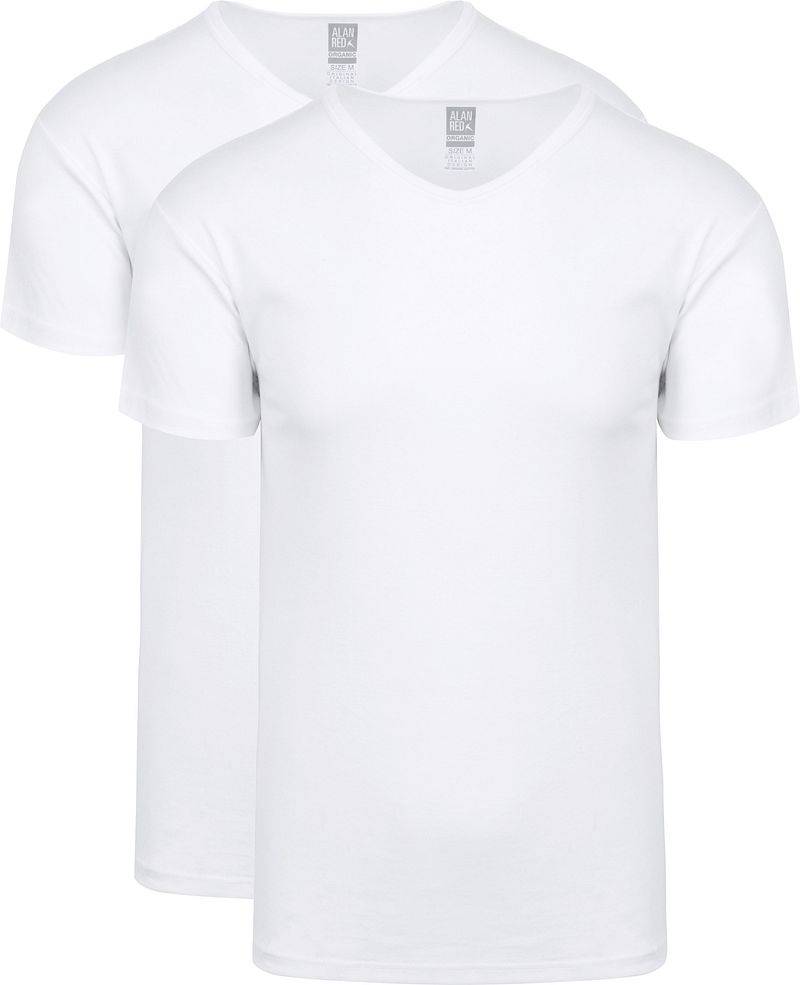 Alan Red Vancouver Organic T-Shirt V-Ausschnitt Weiß 2er-Pack - Größe XXL Alan Red Vancouver Organic T-Shirt V-Ausschnitt Weiß 2er-Pack - Größe XXL von Alan Red